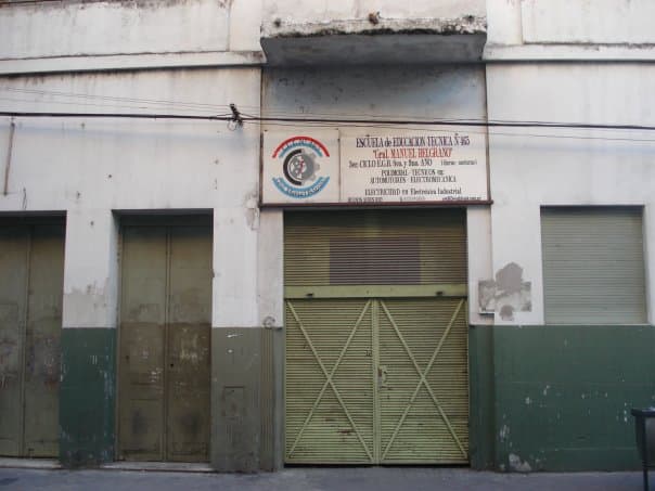 Antigua sede de la EETP 465 en calle Buenos Aires